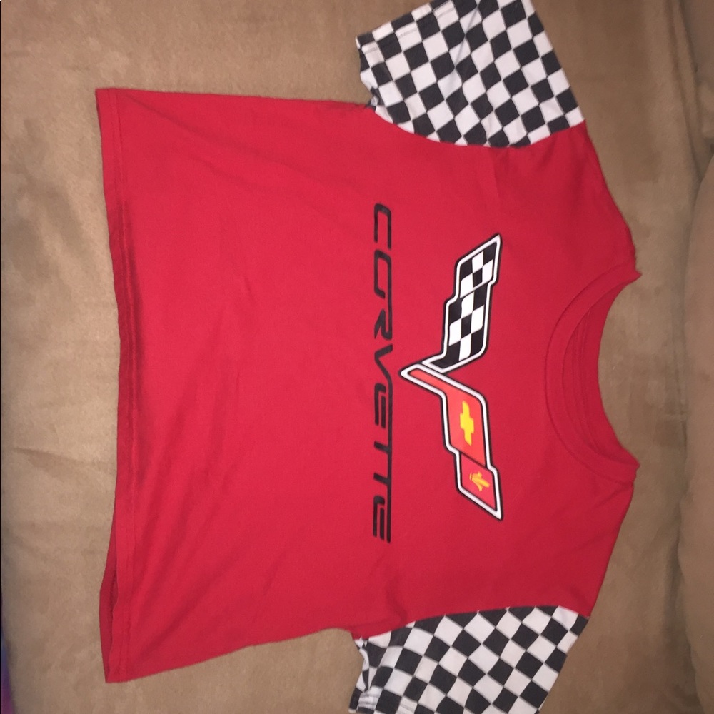 Red Corvette Cropped Shirt